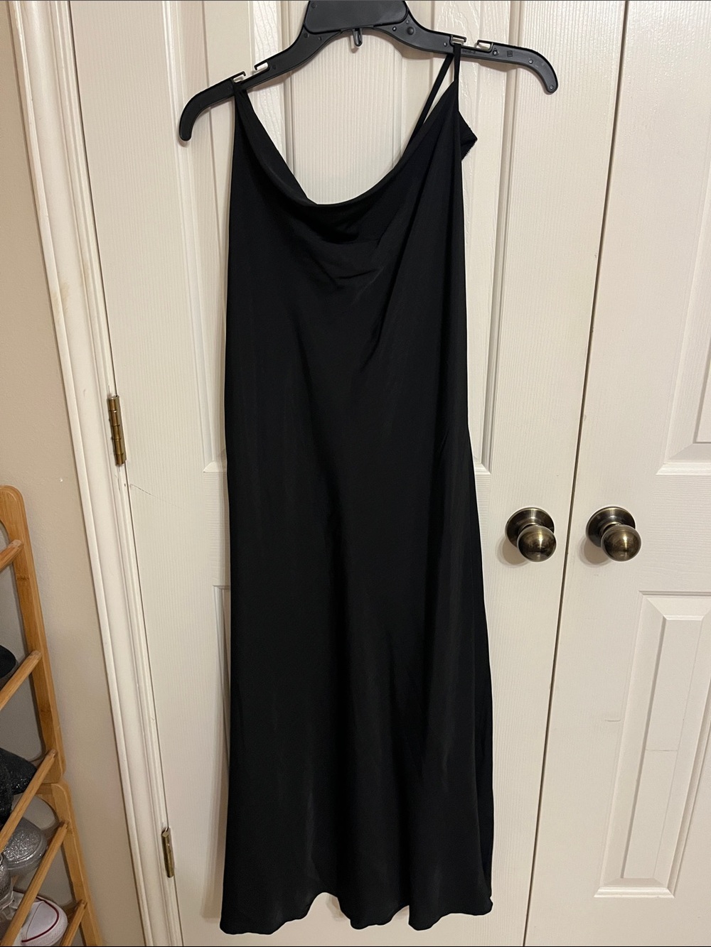 SHEIN Black Slip Midi Dress